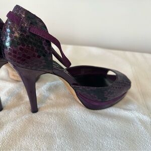 WHBM Snakeskin platform sandals